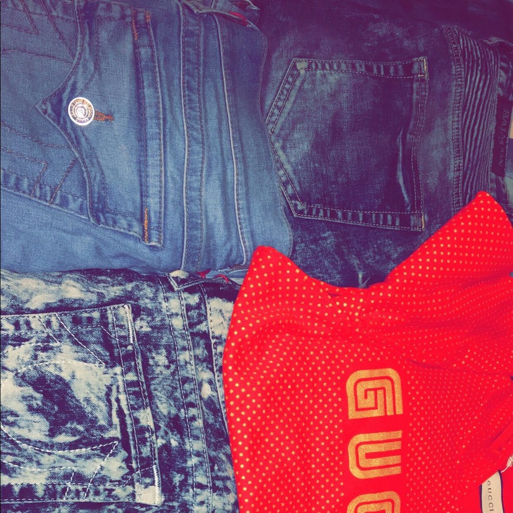 True religion and balmains jeans
